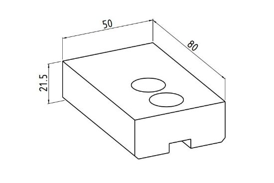 Bild von Set Aufsatzbacke ALU 50mm